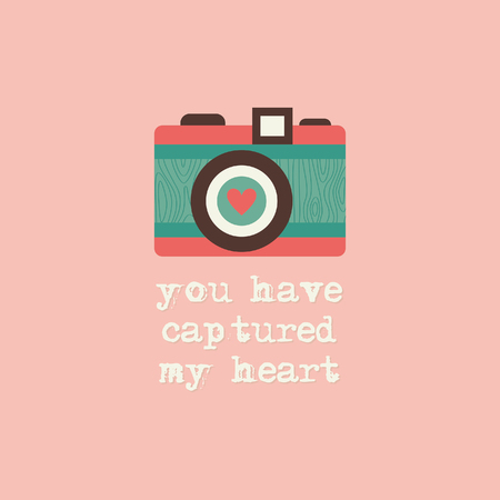 cute valentines day card. vector illustrationのイラスト素材