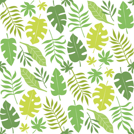 Palm leaves seamless pattern design. Vector illustration.のイラスト素材