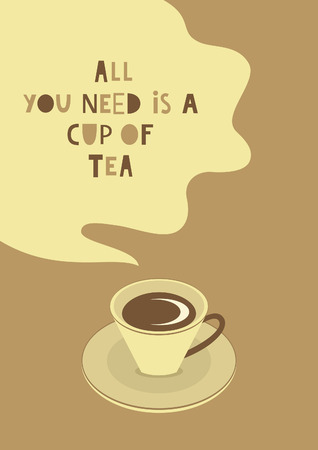 tea time card design. vector illustrationのイラスト素材