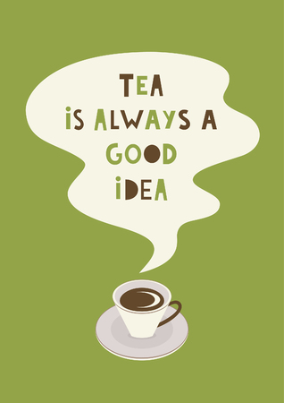 tea time card design. vector illustrationのイラスト素材