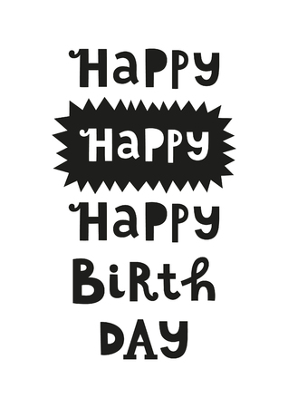 Happy Birthday greeting card. Vector.のイラスト素材