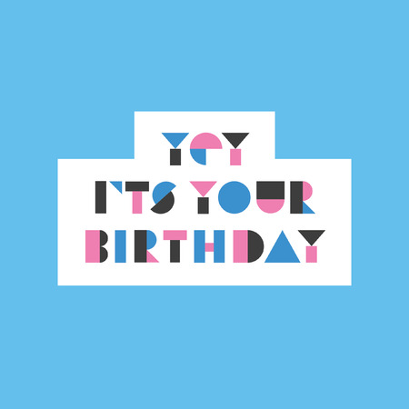 Fun Happy Birthday card design. Vector illustration.のイラスト素材