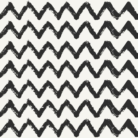 Hand drawn zigzag pattern design. Vector illustration.のイラスト素材