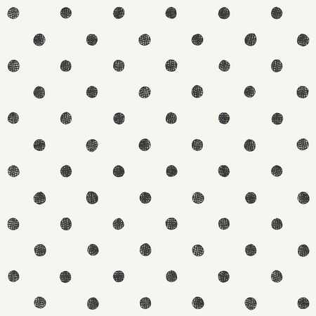 hand drawn scribble polka dot pattern. vector illustrationのイラスト素材