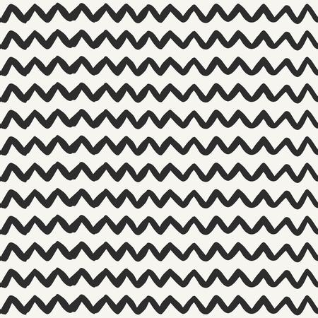 Hand drawn zigzag pattern design. Vector illustration.のイラスト素材