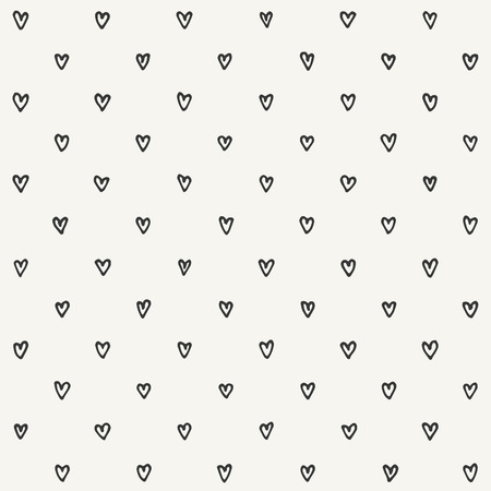 hand drawn heart pattern design. vector illustration