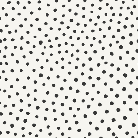 hand drawn scribble polka dot pattern. vector illustrationのイラスト素材