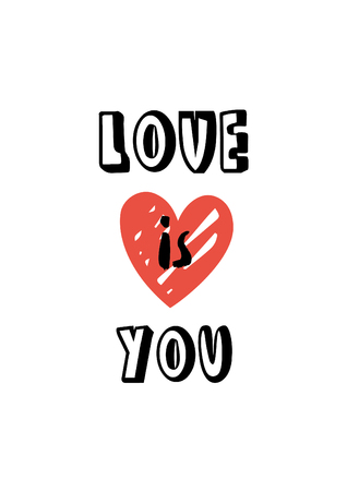 Cute Valentine Card design. Vector illustration.のイラスト素材