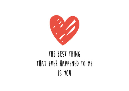 Cute Valentine Card design. Vector illustration.のイラスト素材