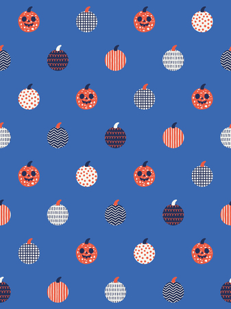Fun Halloween seamless pattern design. Vector illustration.のイラスト素材