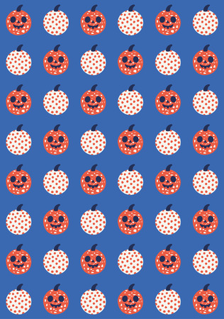 Fun Halloween seamless pattern design. Vector illustration.のイラスト素材