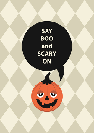 Happy Halloween card design.のイラスト素材