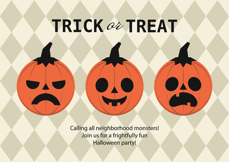 Happy Halloween card design.のイラスト素材