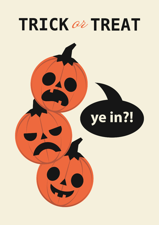 Happy Halloween card design.のイラスト素材