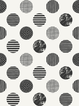 Abstract seamless pattern with circles. Vector illustration.のイラスト素材