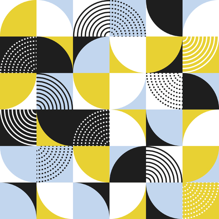 Graphic circles seamless pattern. Vector illustration.のイラスト素材