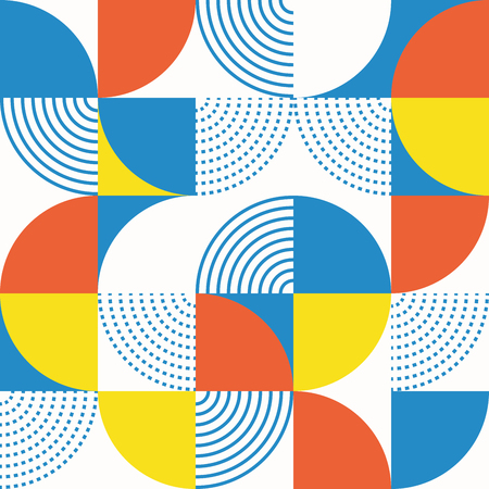 Graphic circles seamless pattern. Vector illustration.のイラスト素材