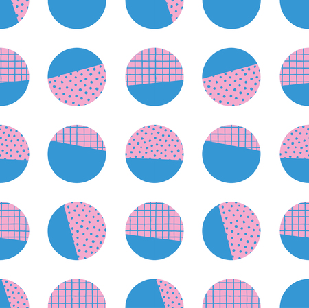 Graphic circles seamless pattern. Vector illustration.のイラスト素材