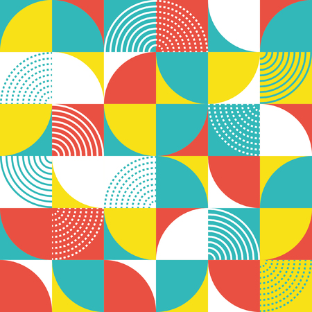 Graphic circles seamless pattern. Vector illustration.のイラスト素材
