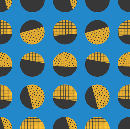 Graphic circles seamless pattern. Vector illustration.のイラスト素材