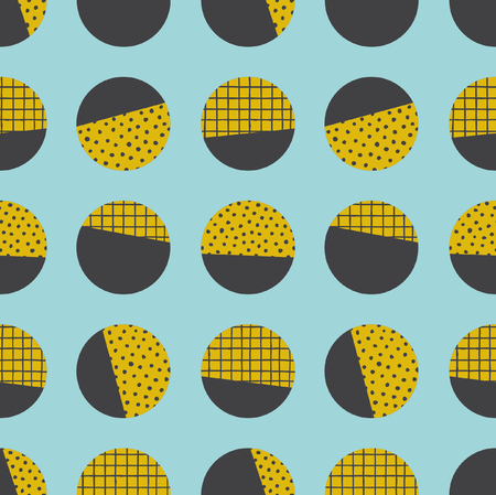 Graphic circles seamless pattern. Vector illustration.のイラスト素材