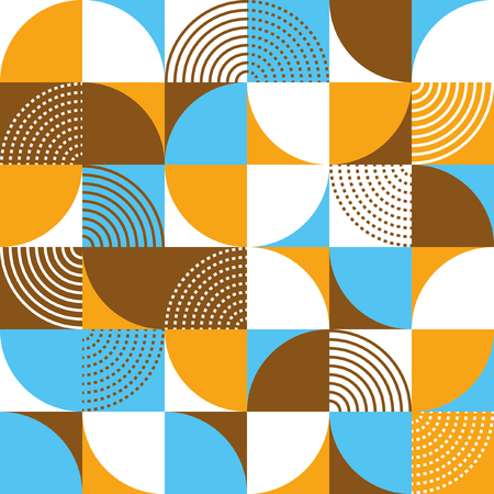 Graphic circles seamless pattern. Vector illustration.のイラスト素材
