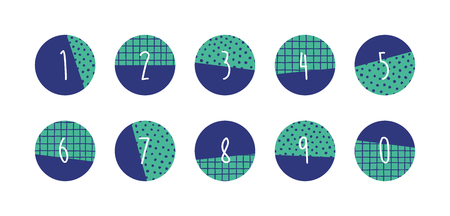 Numbers set. Vector illustration.のイラスト素材