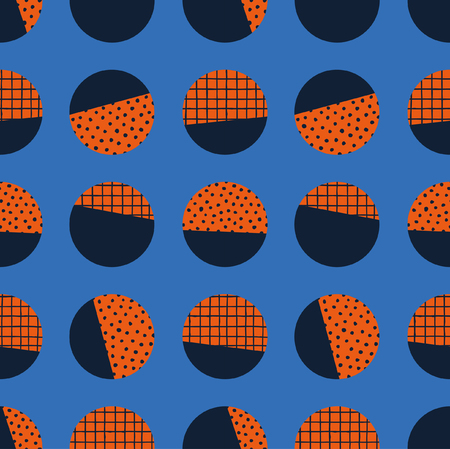 Graphic circles seamless pattern. Vector illustration.のイラスト素材