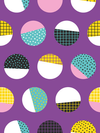 Graphic circles seamless pattern. Vector illustration.のイラスト素材