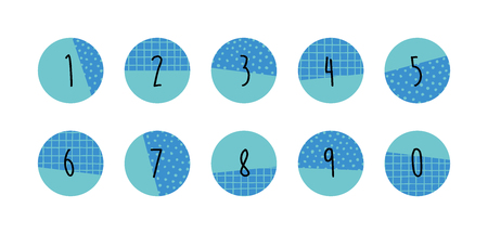 Numbers set. Vector illustration.のイラスト素材