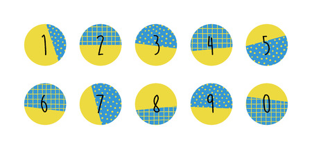Numbers set. Vector illustration.のイラスト素材