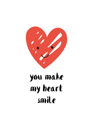 Cute Valentine Card design. Vector illustration.のイラスト素材
