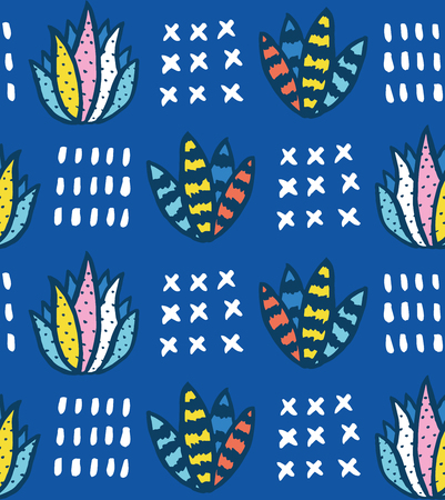Bright succulent pattern design. Vector illustration.のイラスト素材