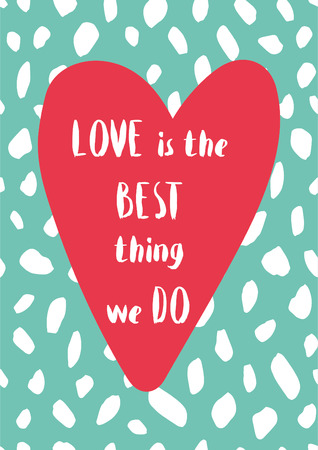 Cute hand drawn love card designのイラスト素材