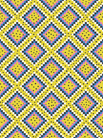 Geometric seamless background in aztec style.のイラスト素材