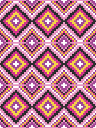 Geometric seamless background in aztec style.のイラスト素材
