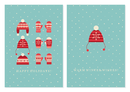 MERRY CHRISTMAS CUTE CARD DESIGN. VECTOR ILLUSTRATION.のイラスト素材