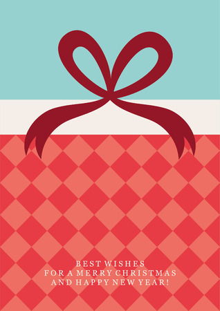 Present box card design. Vector illustration.のイラスト素材
