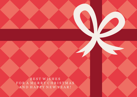 Present box card design. Vector illustration.のイラスト素材