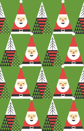 Fun Merry Christmas seamless pattern design. Vector illustration.のイラスト素材