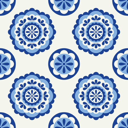 Abstract floral seamless pattern in scandinavian style Vector Illustration.のイラスト素材