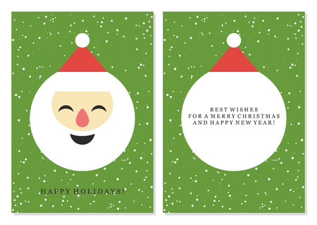 Fun Merry Christmas card design. Vector illustration.のイラスト素材