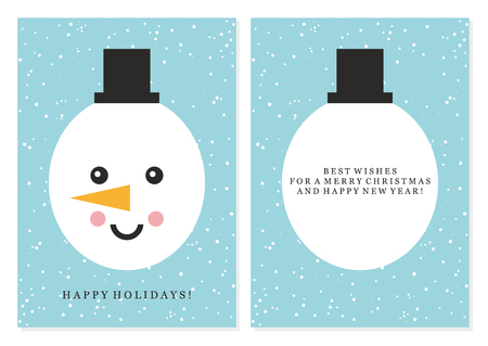 Fun Merry Christmas card design. Vector illustration.のイラスト素材