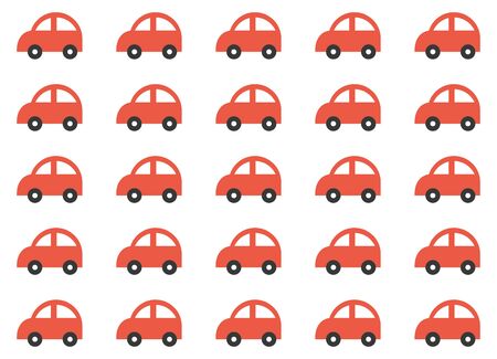 Cute childish cars seamless pattern design. Vector illustration.のイラスト素材