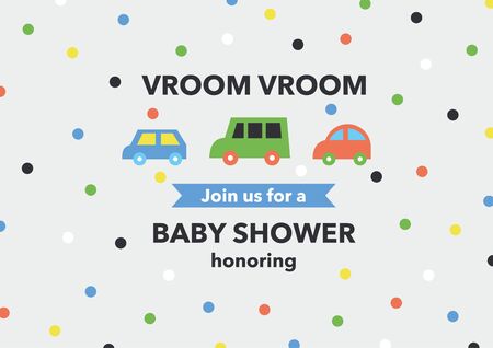 Baby shower card design. Vector illustration.のイラスト素材