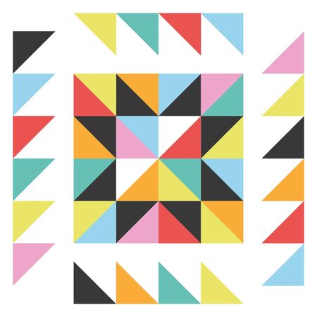 Patchwork star element design. Vector illustration.のイラスト素材