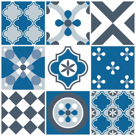 Decorative tile pattern design. Mediterranean style. Vector illustration.のイラスト素材