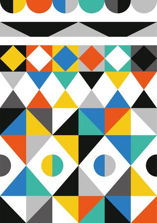 Abstract geometric seamless pattern. Scandinavian and folk design. Vector Illustration.のイラスト素材