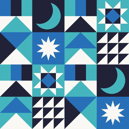 Geometric pattern. Card in scandinavian style. Vector illustration.のイラスト素材