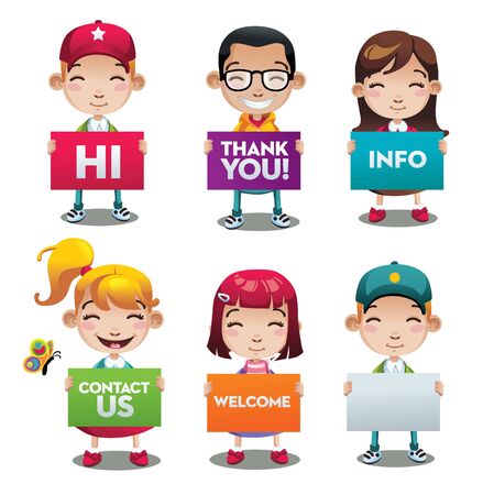 Hi, thank you.のイラスト素材